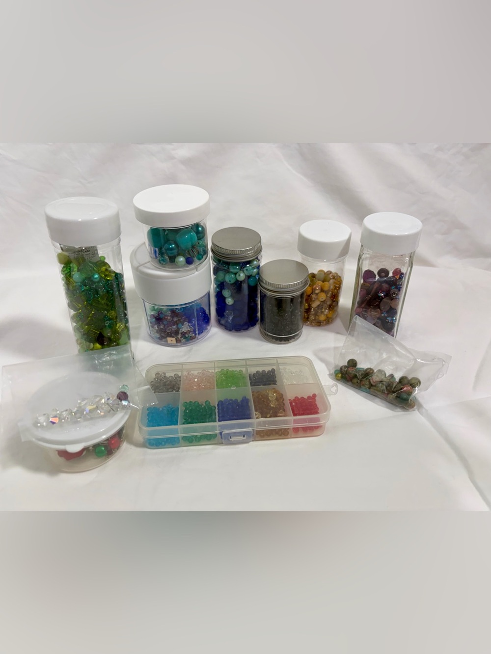 Huge Lot Jewelry Making Beads Glass Mixed Craft Beads Destash